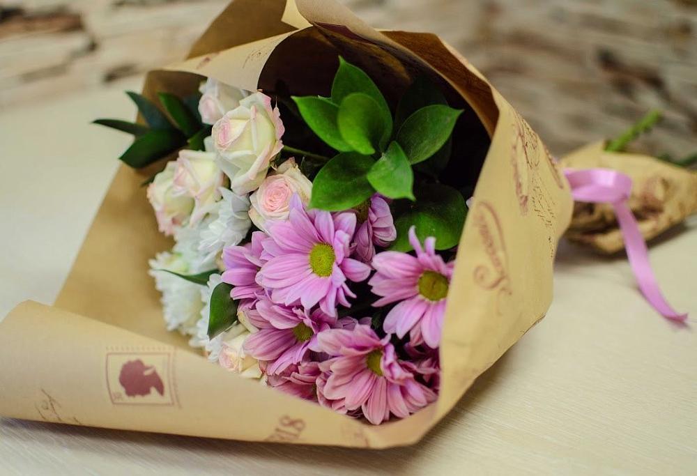 Букет цветов из: Розы и Хризантемы в Жилино-1