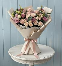 Букет цветов из:  Розы и Лизиантусы #REPLACE_PRED# Жилино-1