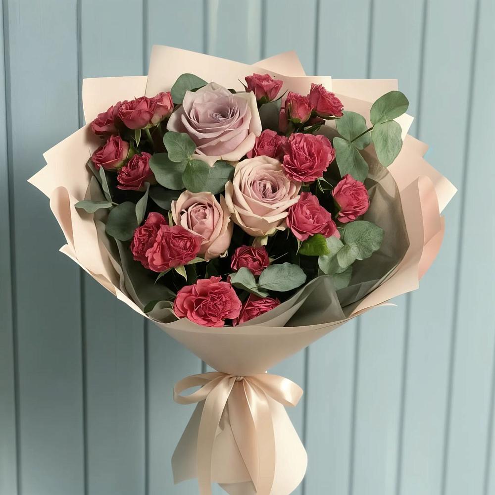 Букет цветов из: Гвоздики и Розы в Жилино-1