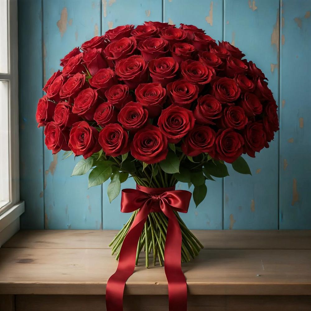 Букет Красные розы Блэк Меджик в Жилино-1