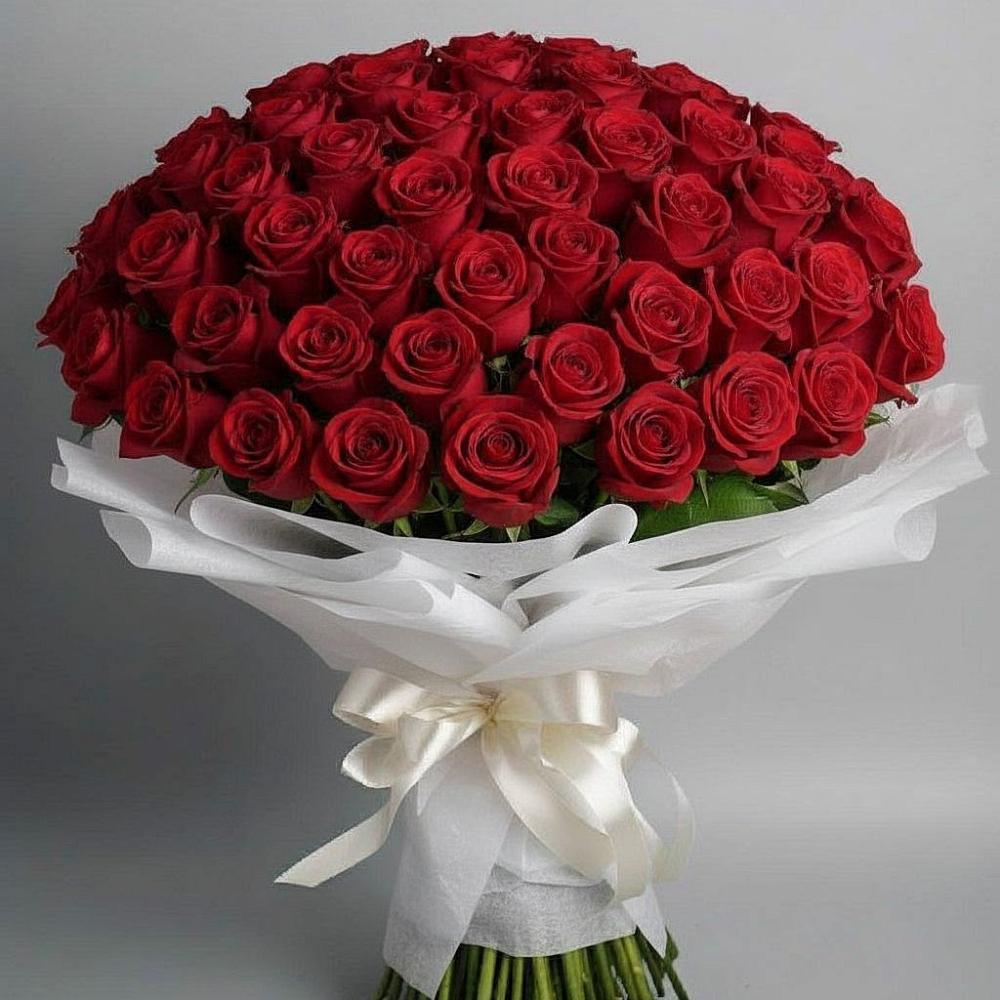 Букет 101 Красная роза Блэк Мэджик в Жилино-1