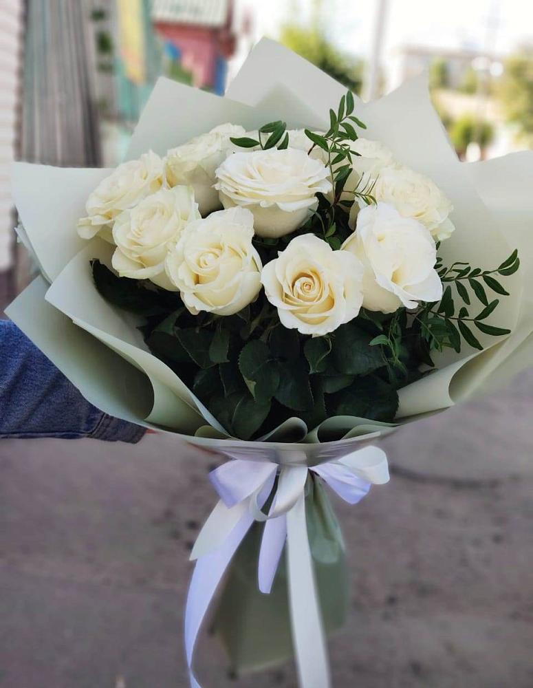 Букет Белые розы Проуд в Жилино-1