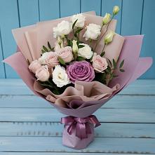 Букет цветов из:  Розы и Лизиантусы в Жилино-1