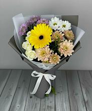 Букет цветов из:  Розы, Герберы и Хризантемы #REPLACE_PRED# Жилино-1