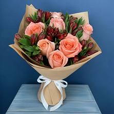 Букет цветов из:  Розы и Альстромерии в Жилино-1