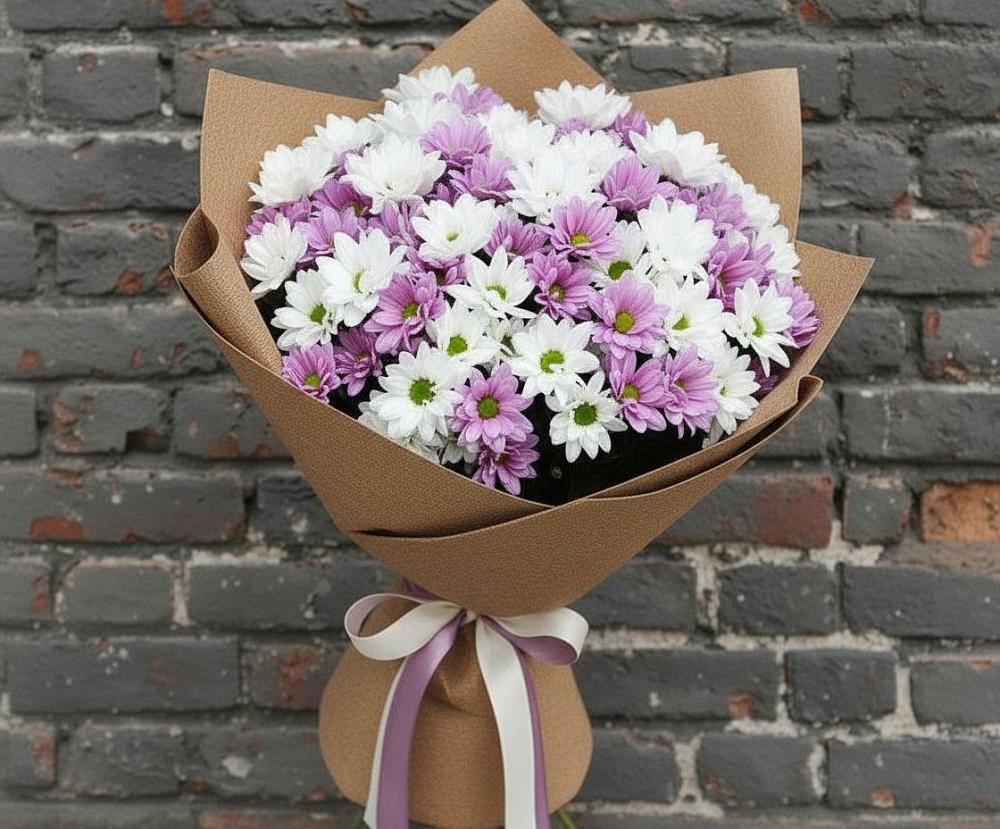 Букет цветов из: Хризантемы в Жилино-1