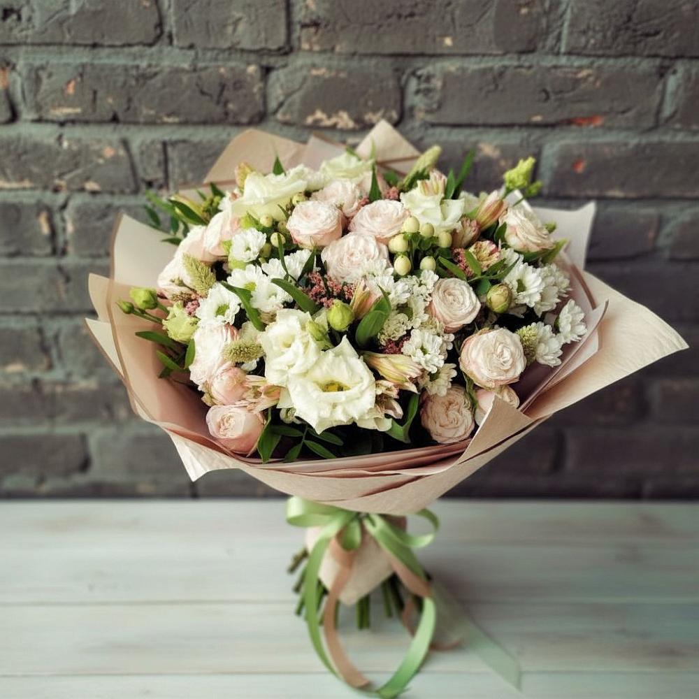 Букет цветов из: Альстромерии, Розы и Хризантемы в Жилино-1