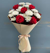 Букет цветов из:  Розы и Хризантемы #REPLACE_PRED# Жилино-1
