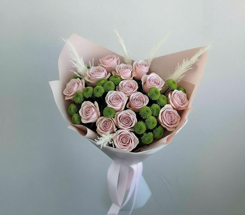 Букет цветов из: Розы и Хризантемы в Жилино-1