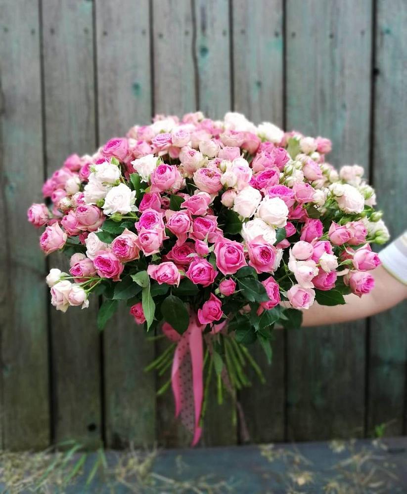 Букет Розовые кустовые розы Натали и Лав Лидия в Жилино-1