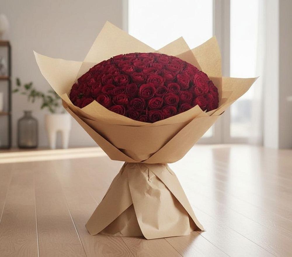 Букет 101 Красная роза в Жилино-1