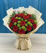 Букет цветов из:  Розы и Хризантемы в Жилино-1