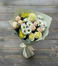 Букет цветов из:  Альстромерии, Розы и Хризантемы в Жилино-1