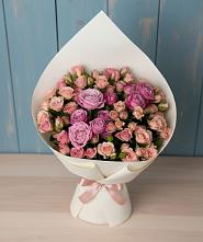 Букет Нежная розовость в Жилино-1 Букет цветов из:  Розы в Жилино-1